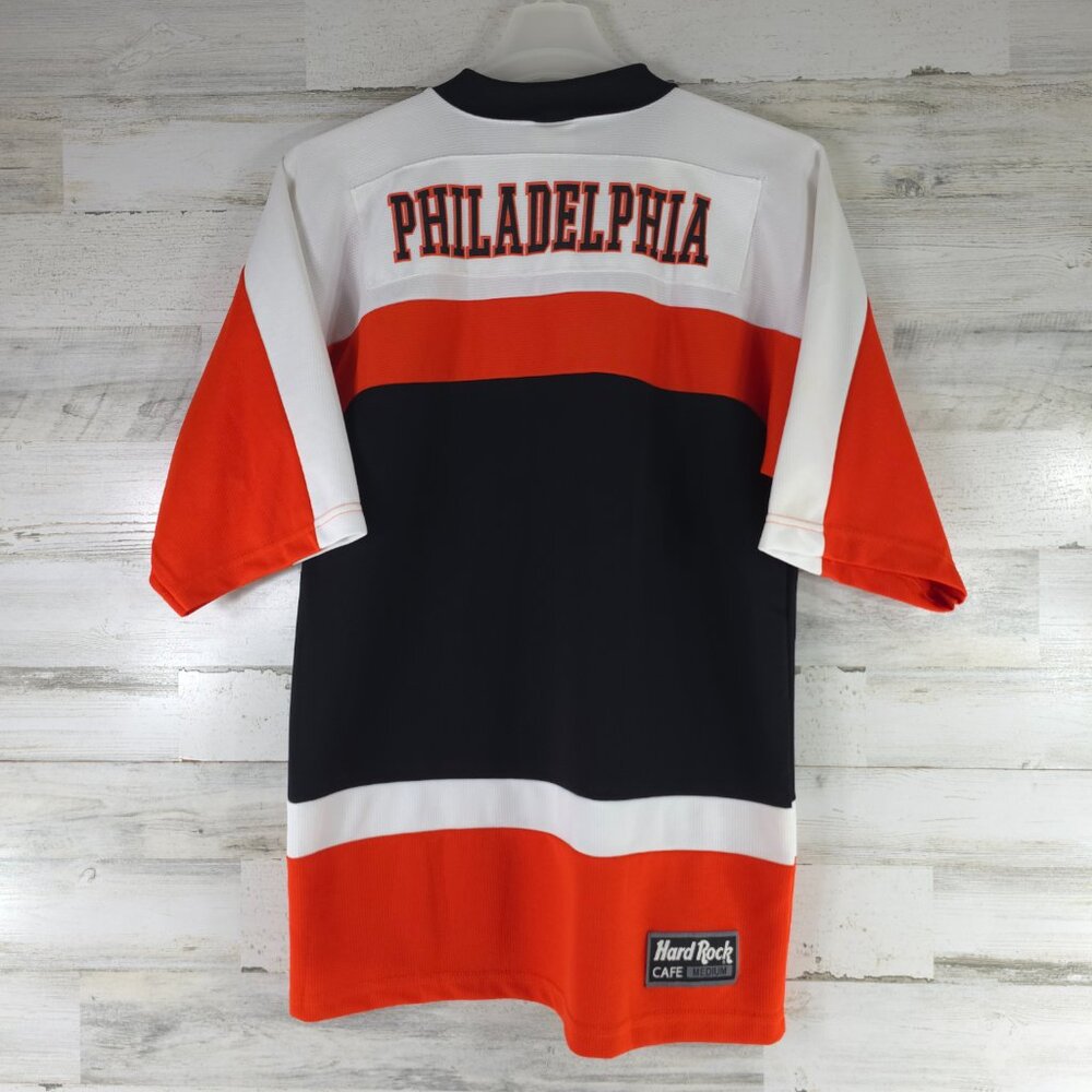 VINTAGE 90s HARD ROCK CAFE PHILADELPHIA MENS SIZE MEDIUM V NECK SHORT SLEEVE - Picture 3 of 11